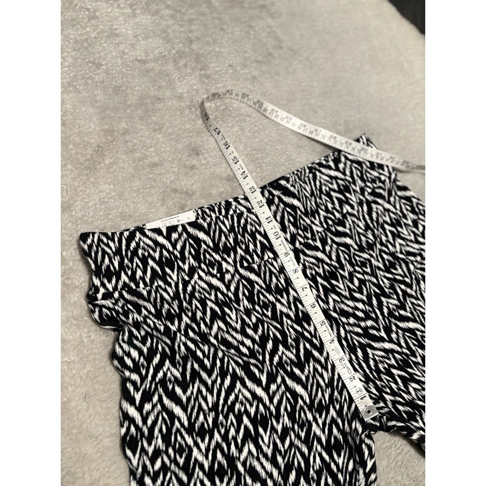 Terra & Sky Nomadic Herringbone Black White High Rise Fitted Leggings 1X 16W 18W - Picture 5 of 9